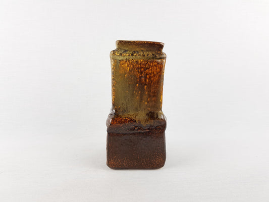 Rare Vintage STEULER KERAMIK Brown Ceramic Candle Holder 920 by Heiner Balzar from the Objekt Series West German Pottery 1980s