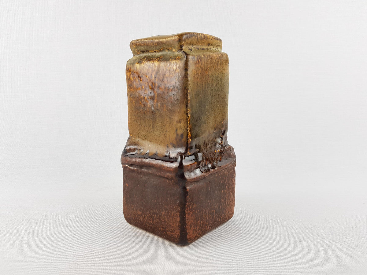 Rare Vintage STEULER KERAMIK Brown Ceramic Candle Holder 920 by Heiner Balzar from the Objekt Series West German Pottery 1980s