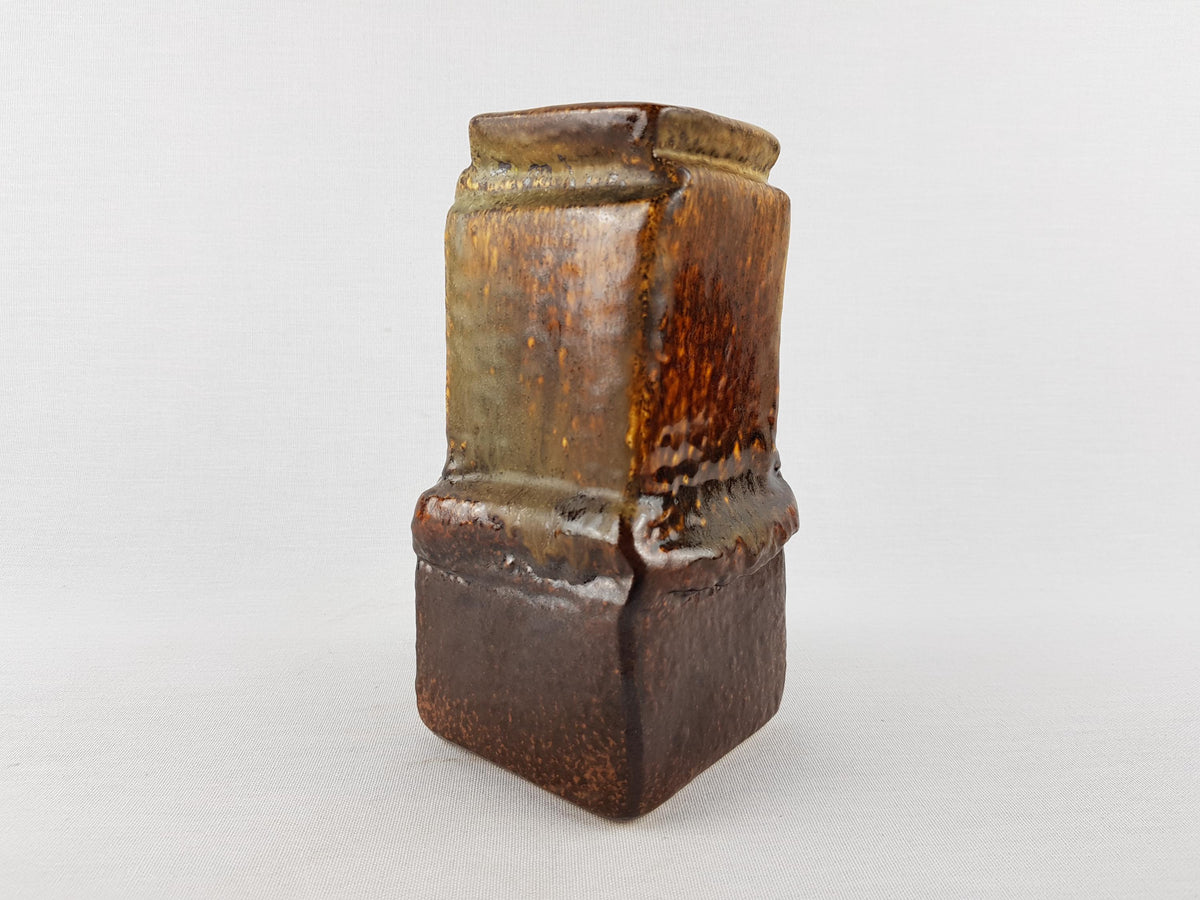 Rare Vintage STEULER KERAMIK Brown Ceramic Candle Holder 920 by Heiner Balzar from the Objekt Series West German Pottery 1980s