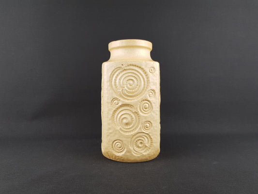 Vintage SCHEURICH KERAMIK Beige Vase 282 20 with JURA decor West German Pottery 1970s