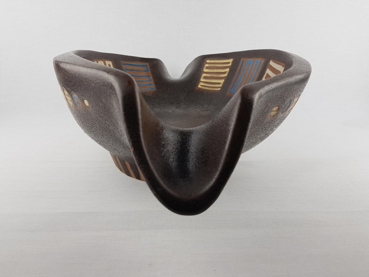 XL Vintage CERAMANO Bowl with Aurelia Decor by Hanns Welling West German Pottery 1960s