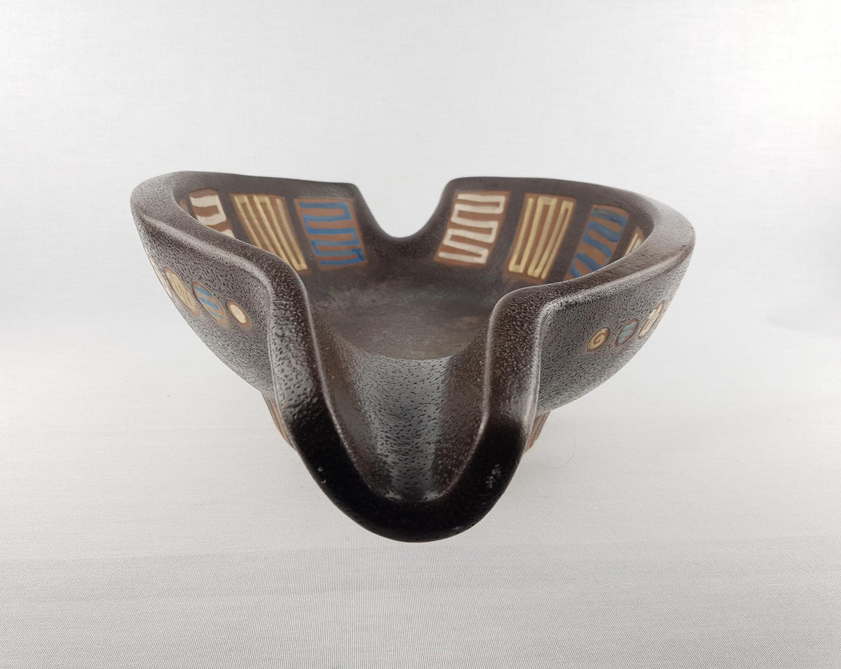 XL Vintage CERAMANO Bowl with Aurelia Decor by Hanns Welling West German Pottery 1960s