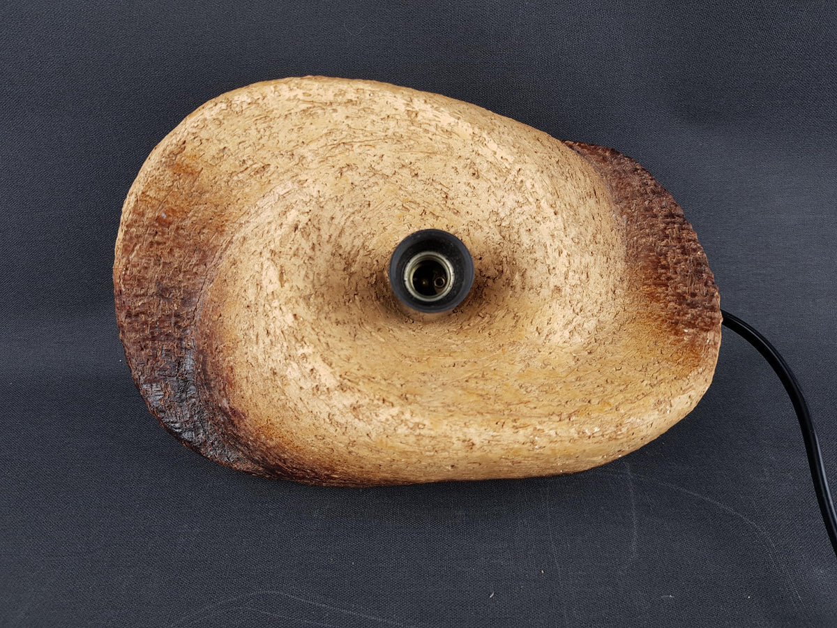 Mid-Century Modern Brutalist Chamotte Clay Wall Art Light | Dutch Pottery 1960-70s
