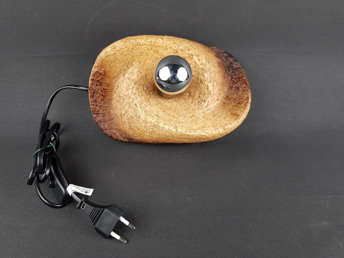 Mid-Century Modern Brutalist Chamotte Clay Wall Art Light | Dutch Pottery 1960-70s