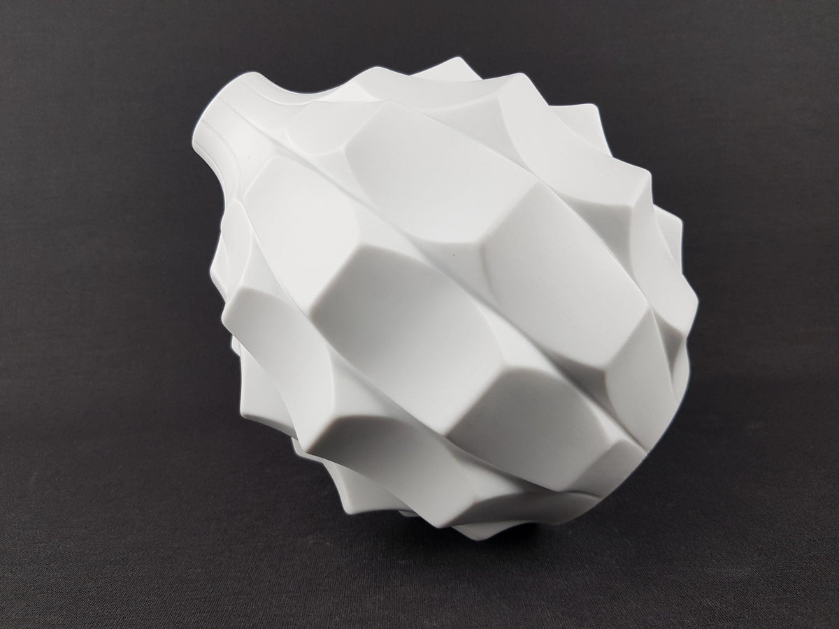 Vintage HUTSCHENREUTHER PORCELAIN Op Art ARTICHOKE Vase by Fuchs 1960-70s