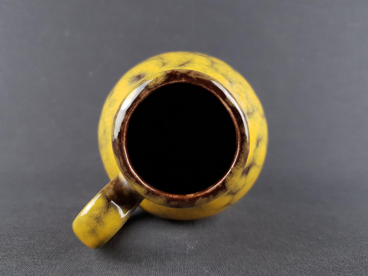 Vintage SCHEURICH KERAMIK Yellow Vase 414-16 West German Pottery 1970s
