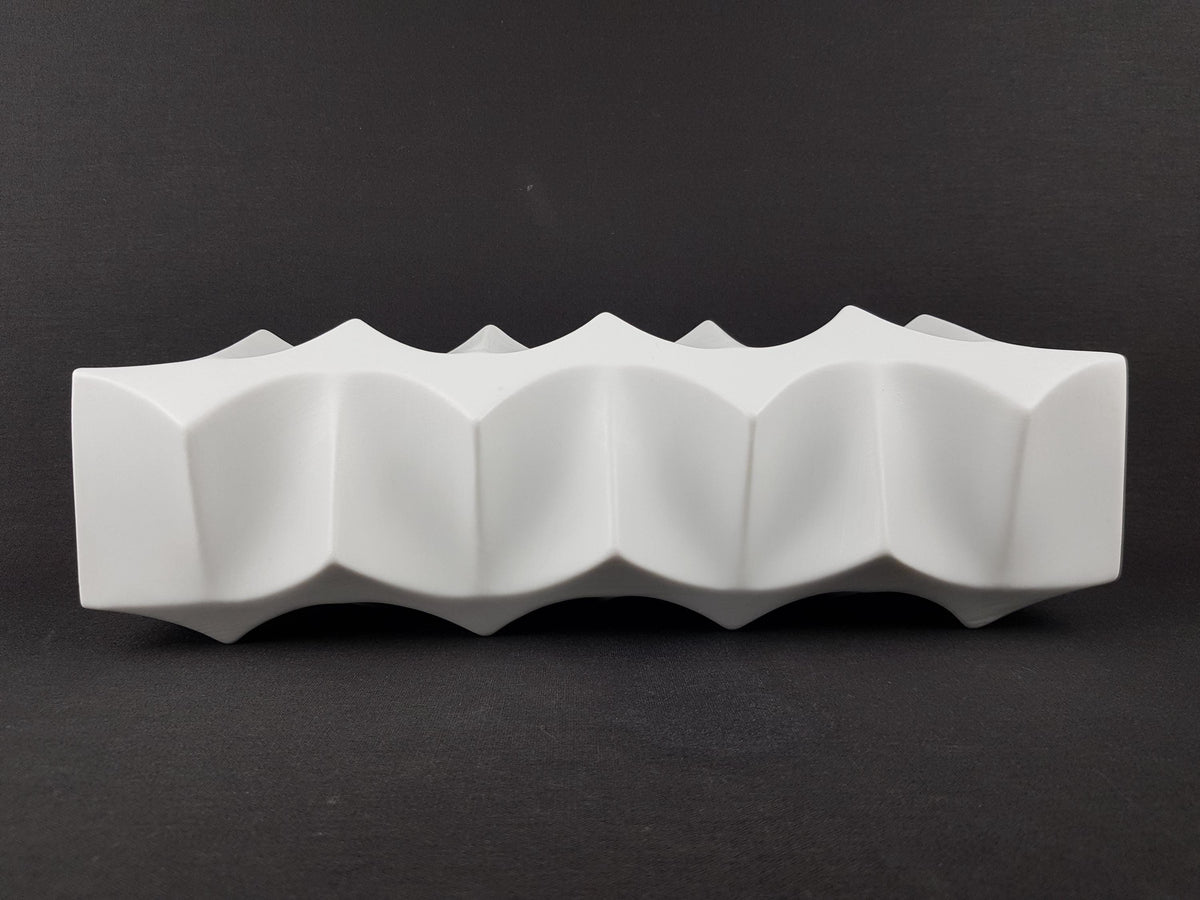 Vintage HUTSCHENREUTHER PORCELAIN Op Art Vase from the "Archais" Series by H.Fuchs 1968