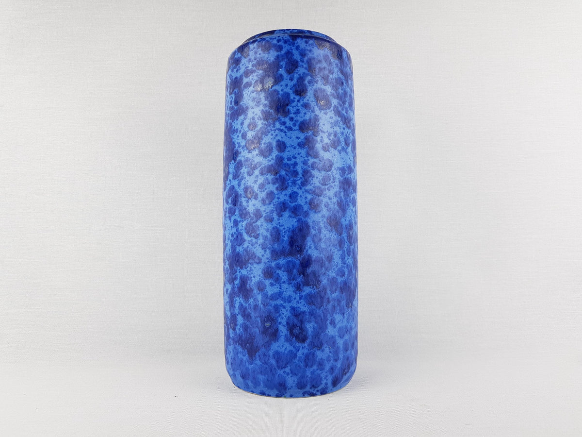 Vintage SCHEURICH KERAMIK Blue Mottled Vase 532-28 West German Pottery 1960s