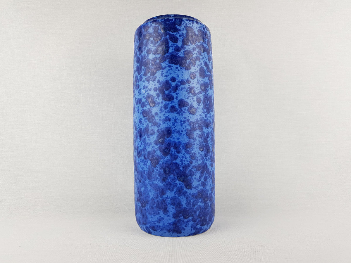 Vintage SCHEURICH KERAMIK Blue Mottled Vase 532-28 West German Pottery 1960s