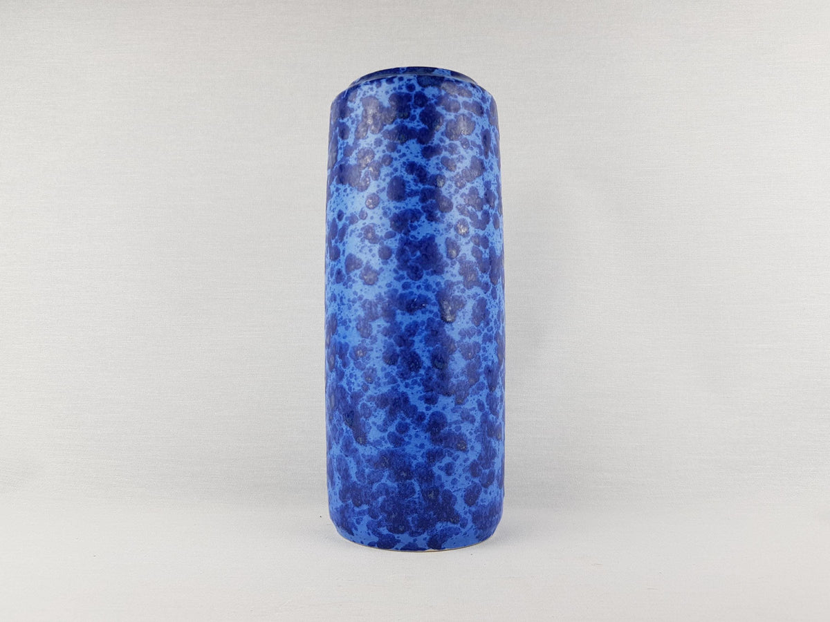 Vintage SCHEURICH KERAMIK Blue Mottled Vase 532-28 West German Pottery 1960s