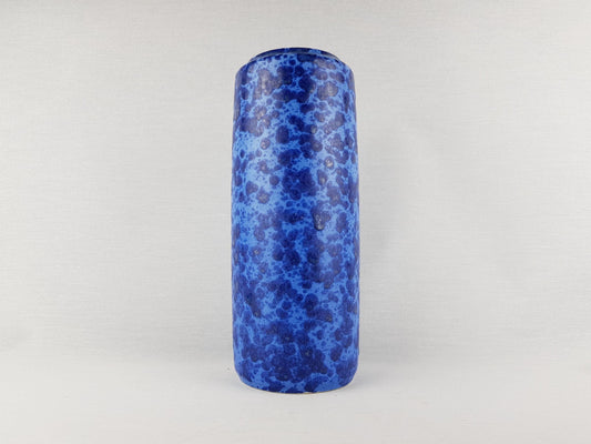 Vintage SCHEURICH KERAMIK Blue Mottled Vase 532-28 West German Pottery 1960s