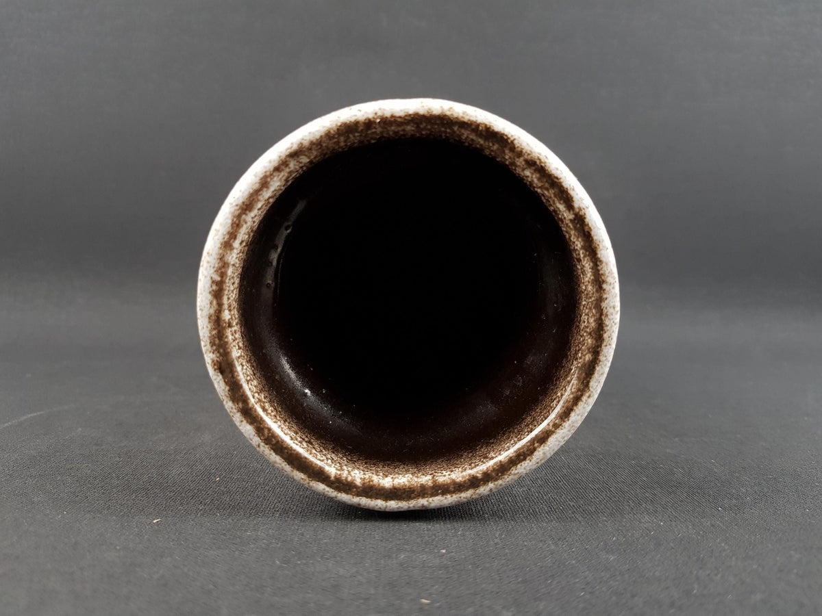 Vintage Scheurich Keramik 242-22 Fat Lava Vase Beige Brown | West German Pottery 1970s | Original Paper Label