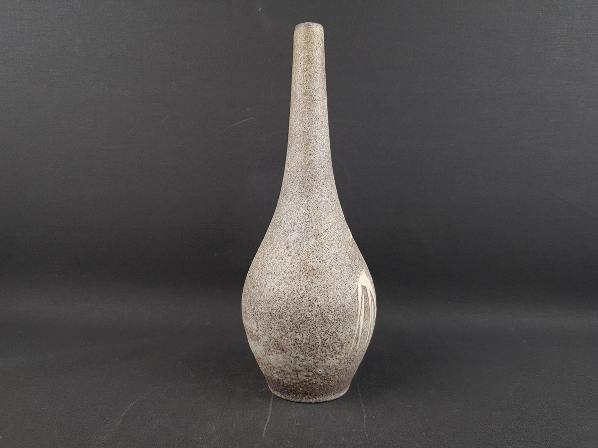 Vintage RUSCHA KERAMIK Gray Handled Vase With Giraffe Decor by Kurt Tschörner 339 West German Pottery 1970s