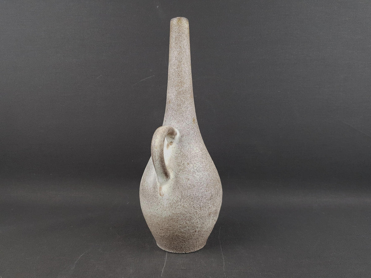 Vintage RUSCHA KERAMIK Gray Handled Vase With Giraffe Decor by Kurt Tschörner 339 West German Pottery 1970s