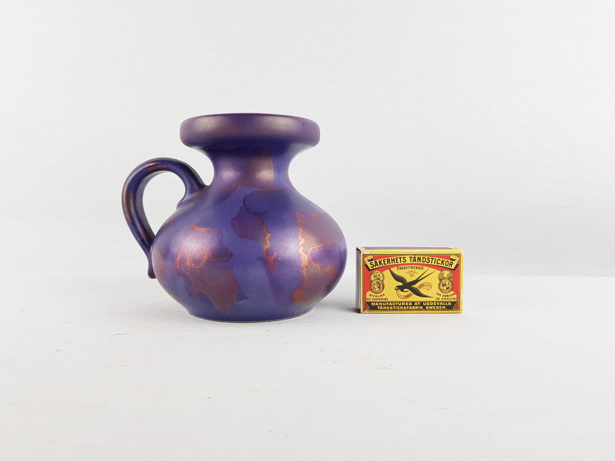 Vintage JOPEKO KERAMIK Purple Vase 9107/10 West German Pottery 1980s
