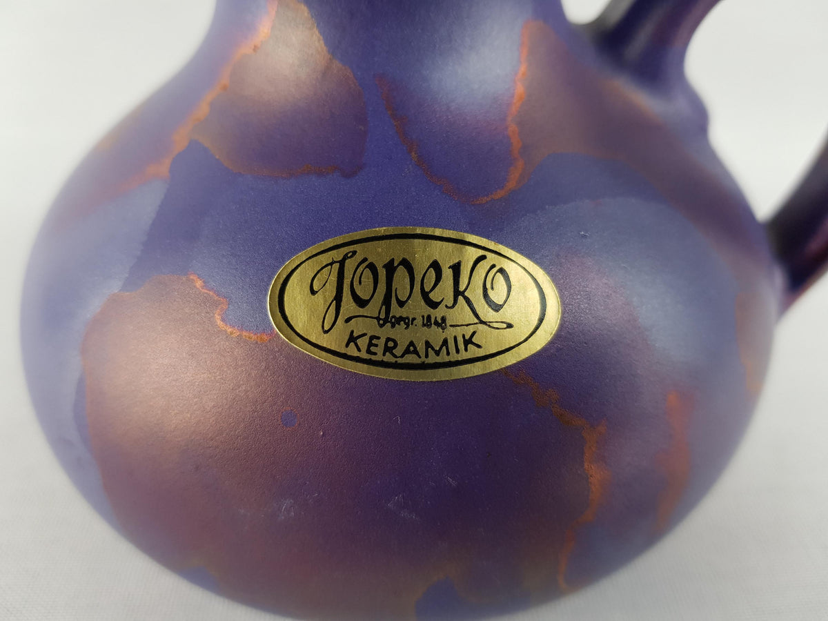 Vintage JOPEKO KERAMIK Purple Vase 9107/10 West German Pottery 1980s
