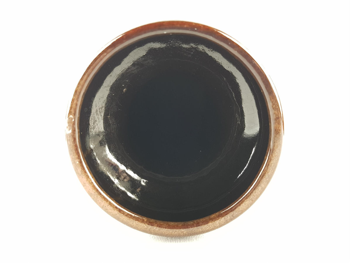 Vintage FOHR KERAMIK Purple Vase 300 25 With Metallic Brown Decor West German Pottery 1960s 1970s
