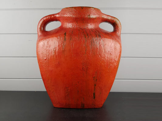 Vintage RUSCHA KERAMIK Floor Vase with VULKANO decor by Kurt Tschorner 67 West German Pottery 1960s