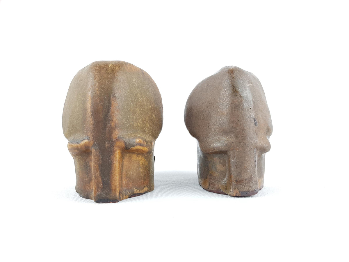 Vintage Elephant Duo Pair SCHAFFENACKER Studio Art Pottery West Germany 60s 70s