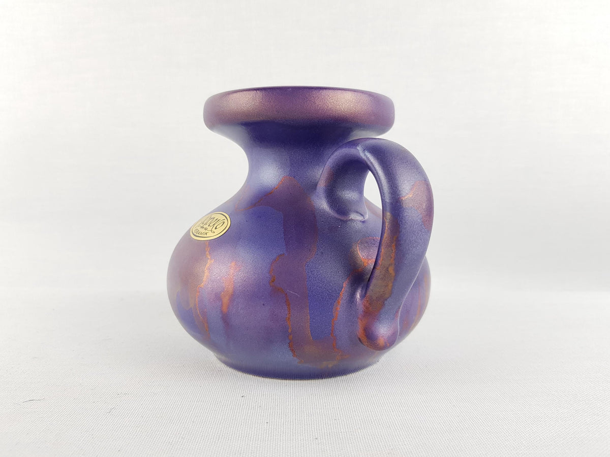Vintage JOPEKO KERAMIK Purple Vase 9107/10 West German Pottery 1980s