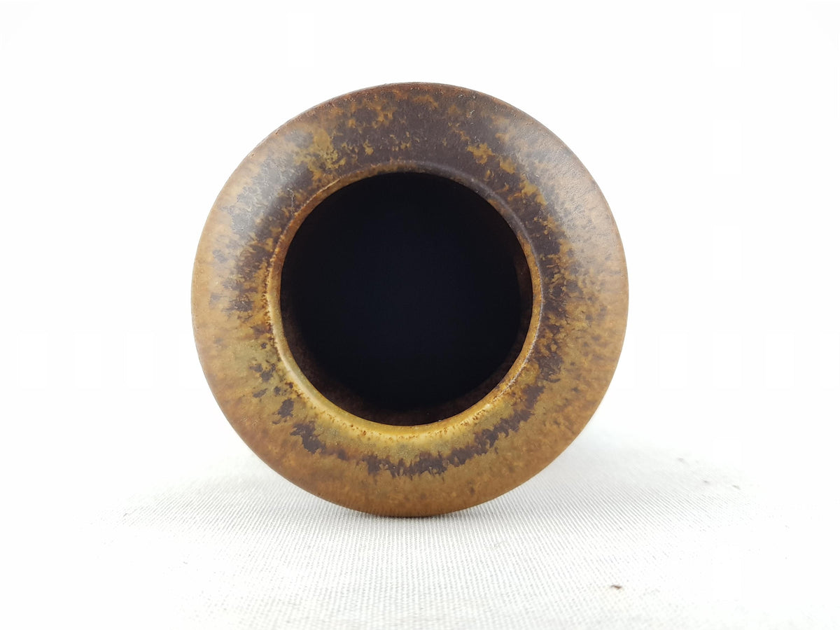 Vintage STEULER KERAMIK Brown Fat Lava Vase by Heiner Balzar Objekte Series 912 West German Pottery 1980s