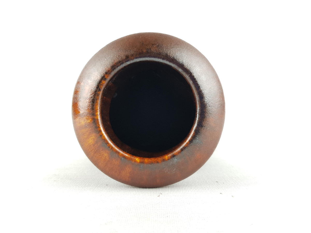 Vintage STEULER KERAMIK Brown Fat Lava Vase by Heiner Balzar Objekte Series 912 West German Pottery 1980s
