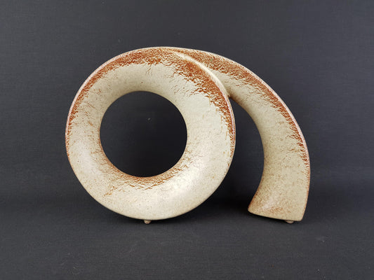 Vintage BERTONCELLO Stylish Vase with 'Screziato Havana' glaze Italian Pottery 1970s