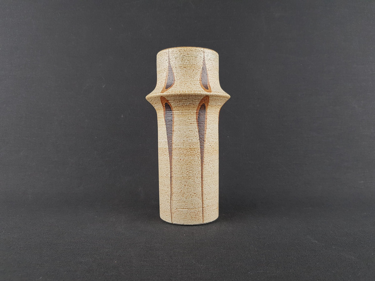 Vintage SGRAFO Brown Beige Vase 3264 West German Pottery by Peter Muller 1970s