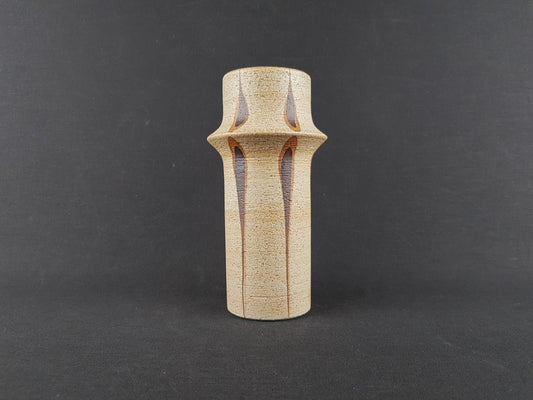 Vintage SGRAFO Brown Beige Vase 3264 West German Pottery by Peter Muller 1970s