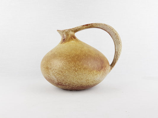Vintage RUSCHA KERAMIK Iconic Brown Pitcher Vase 313 West German Pottery 1960 1970s