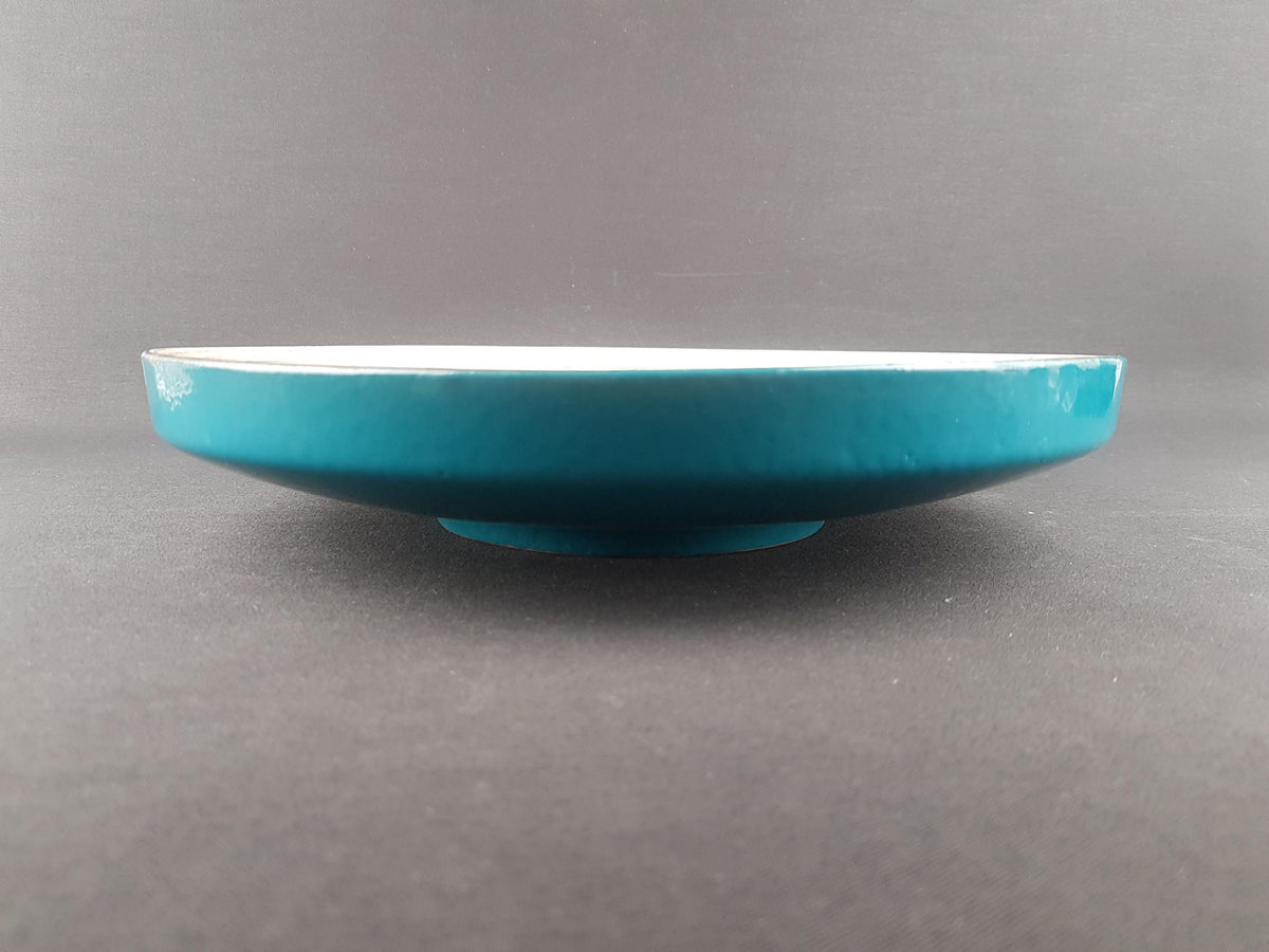 Vintage CARSTENS KERAMIK Beige Brown and Teal Blue Bowl 1075-31 West German Pottery 1960s 1970s