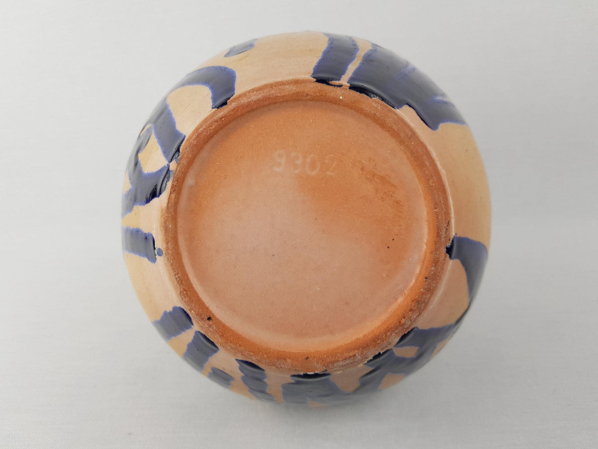 Vintage MAREI KERAMIK Double Handled Blue and Beige Vase with "Caprice" Decor 9302 West German Pottery 1970s