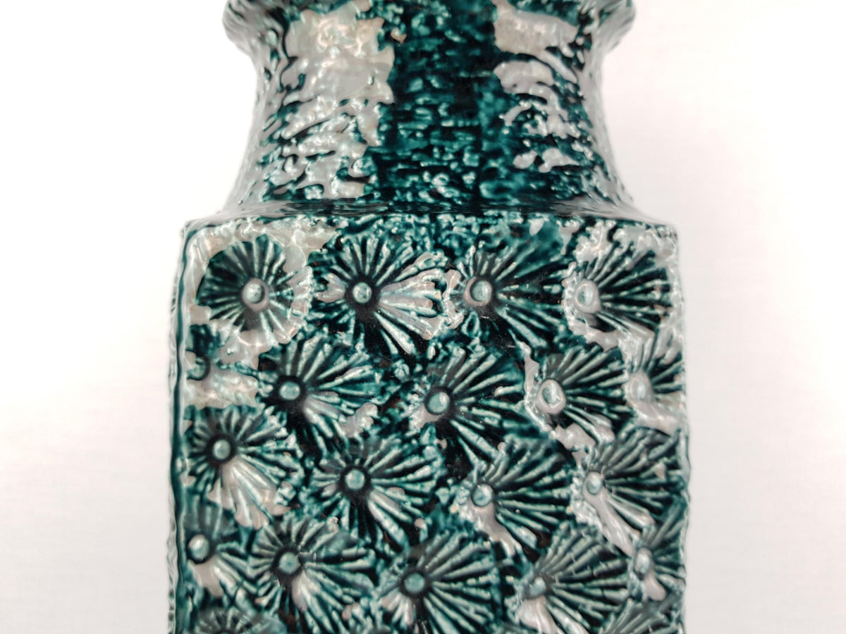 Vintage Large JASBA KERAMIK Green Floor Vase 1525 40 West German Pottery 1960s