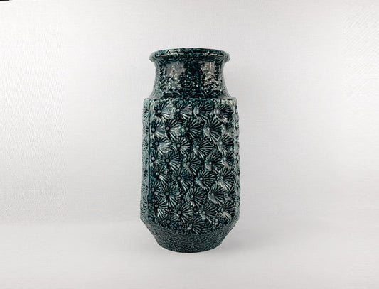 Vintage Large JASBA KERAMIK Green Floor Vase 1525 40 West German Pottery 1960s