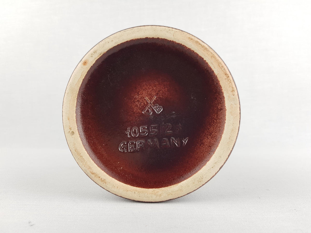 Vintage DUMLER AND BREIDEN Keramik Brown Fat Lava Vase 1055 23 West German Pottery 1970s