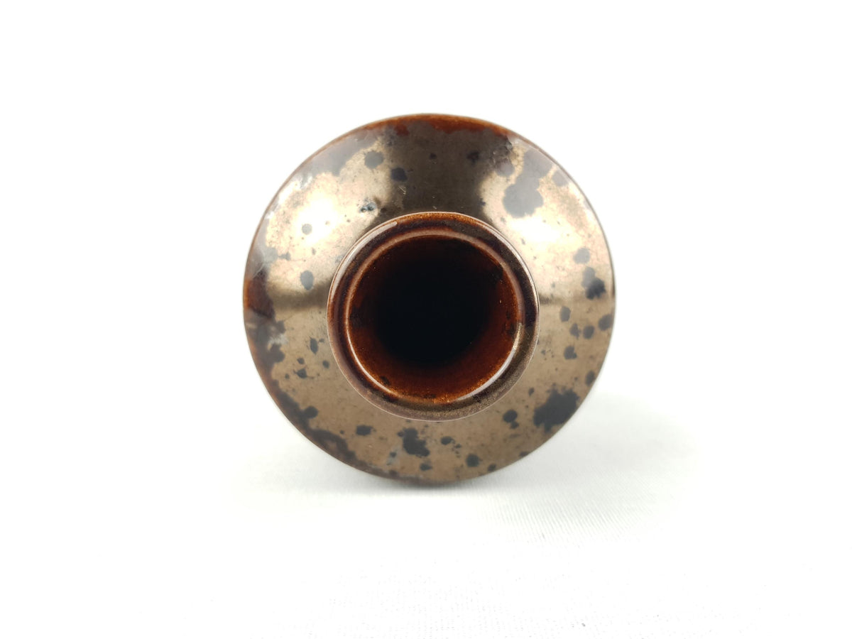 Vintage RUSCHA KERAMIK Metallic Brown and Beige Vase 811-2 West German Pottery Fat Lava Era 1970s