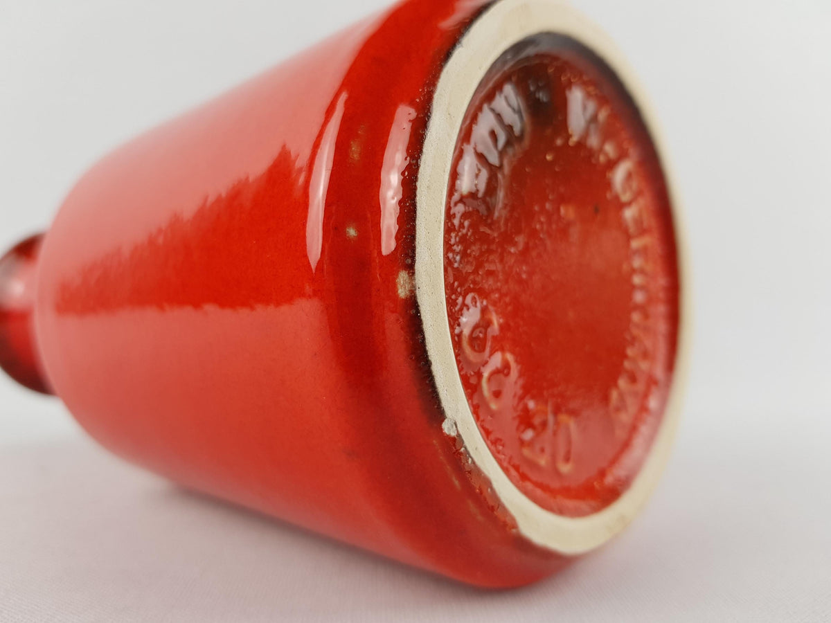 Vintage BAY KERAMIK Red Vase 68 20 West German Pottery 1970s