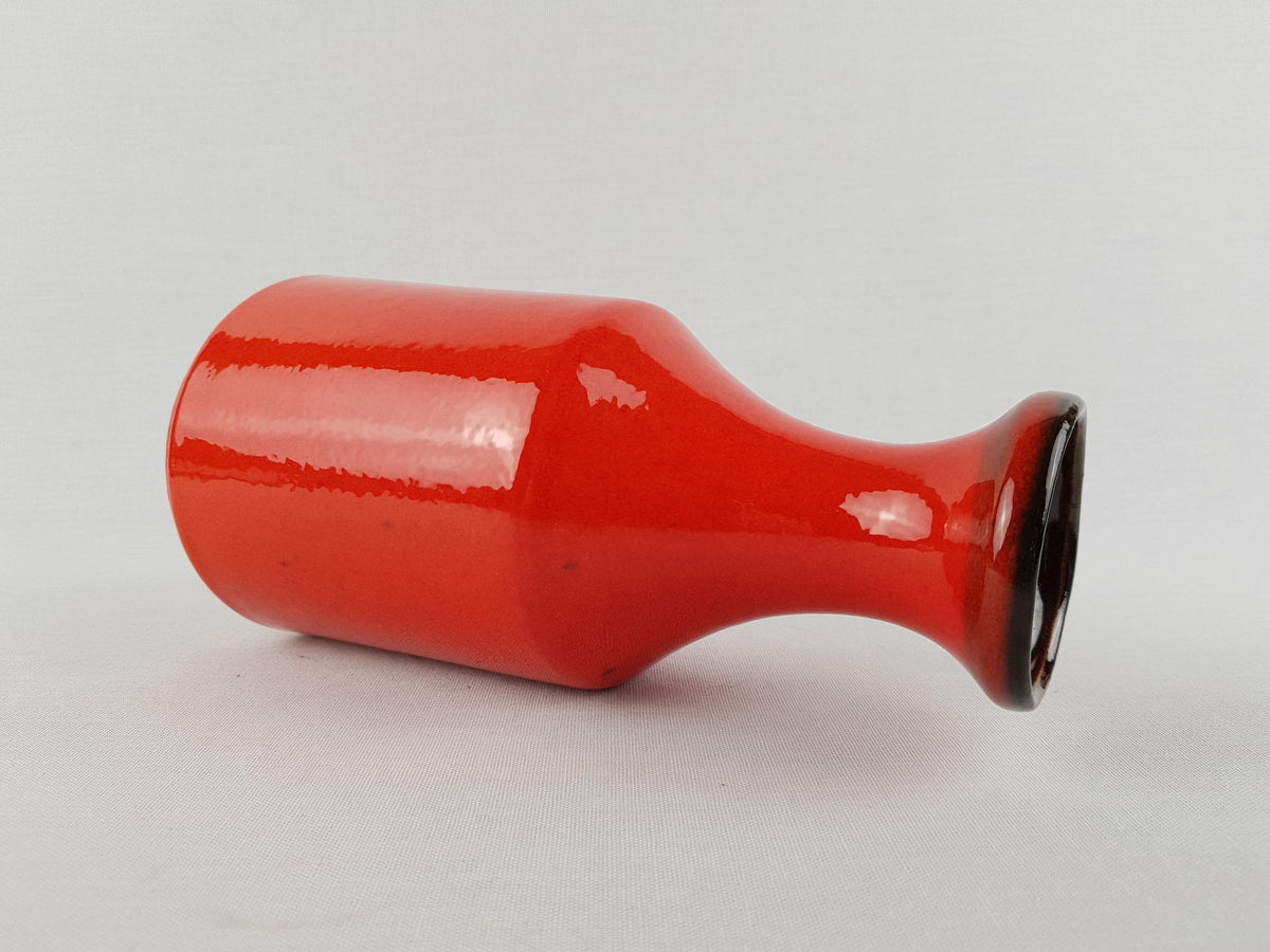 Vintage BAY KERAMIK Red Vase 68 20 West German Pottery 1970s