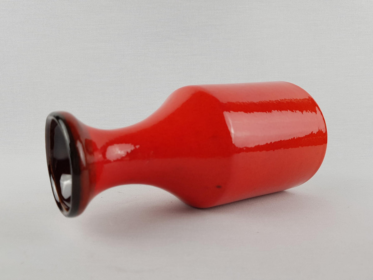 Vintage BAY KERAMIK Red Vase 68 20 West German Pottery 1970s