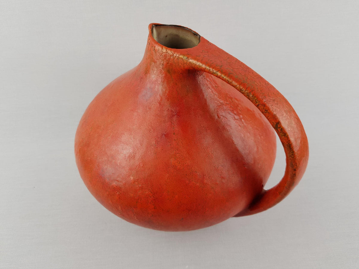 Vintage RUSCHA KERAMIK Handled Vase with VULKANO decor by Kurt Tschorner 315 West German Pottery 1960s