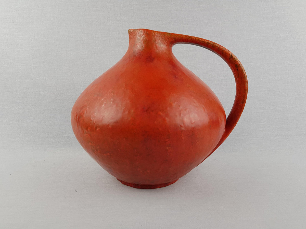 Vintage RUSCHA KERAMIK Handled Vase with VULKANO decor by Kurt Tschorner 315 West German Pottery 1960s