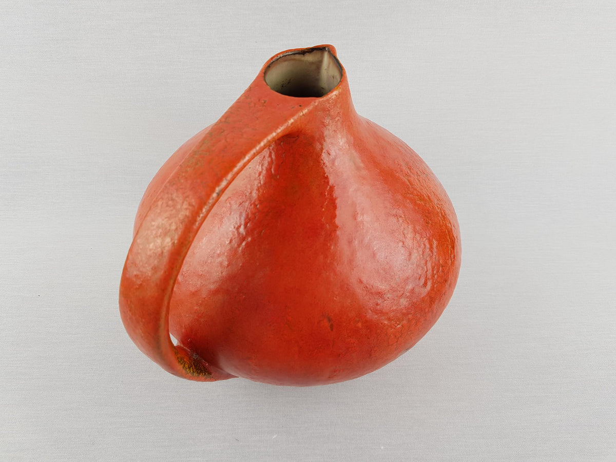 Vintage RUSCHA KERAMIK Handled Vase with VULKANO decor by Kurt Tschorner 315 West German Pottery 1960s