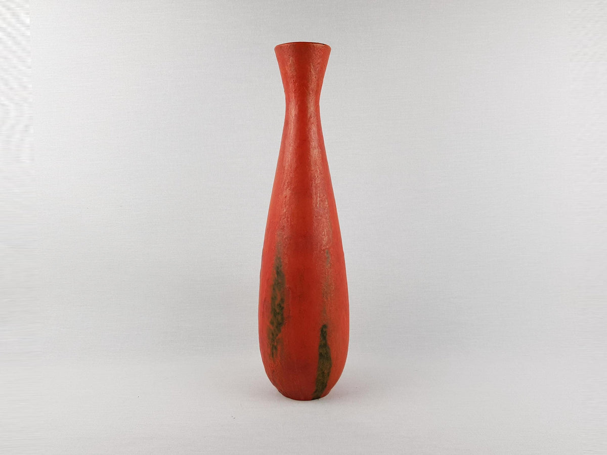 Tall Vintage RUSCHA KERAMIK Fat Lava Vase With Vulkano Decor by Kurt Tschörner 339 West German Pottery 1960-70s