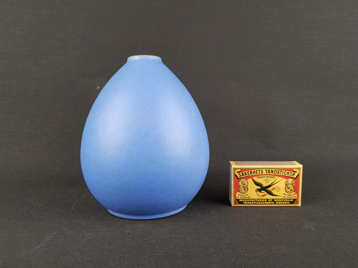 Vintage KMK (Keramik Manufaktur Kupfermühle) Blue Vase TV13 1970-80s West German Pottery