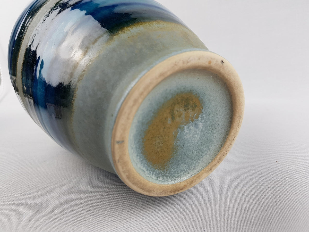 Vintage DUMLER UND BREIDEN Blue and Green Vase 150 25 West German Pottery 1970s