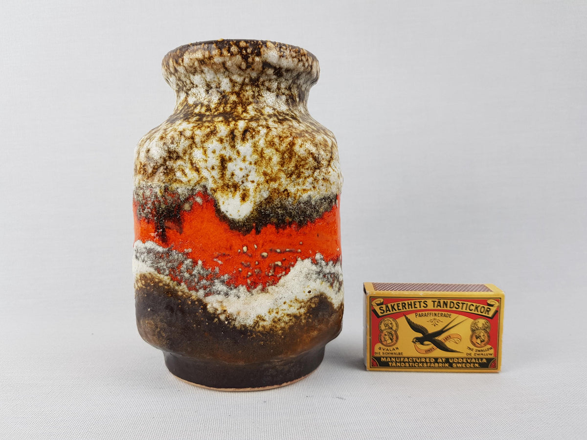 Vintage DÜMLER & BREIDEN Fat Lava Vase 600-14 West German Pottery 1970s