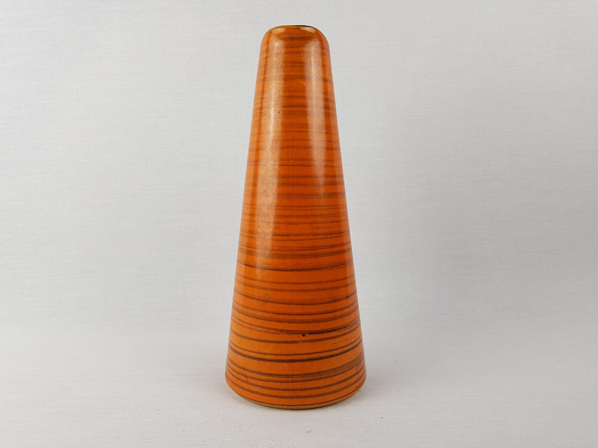 Vintage GERZ Ceramic Vase Terracotta Orange Handled model 2003-22 West German Pottery 1960s