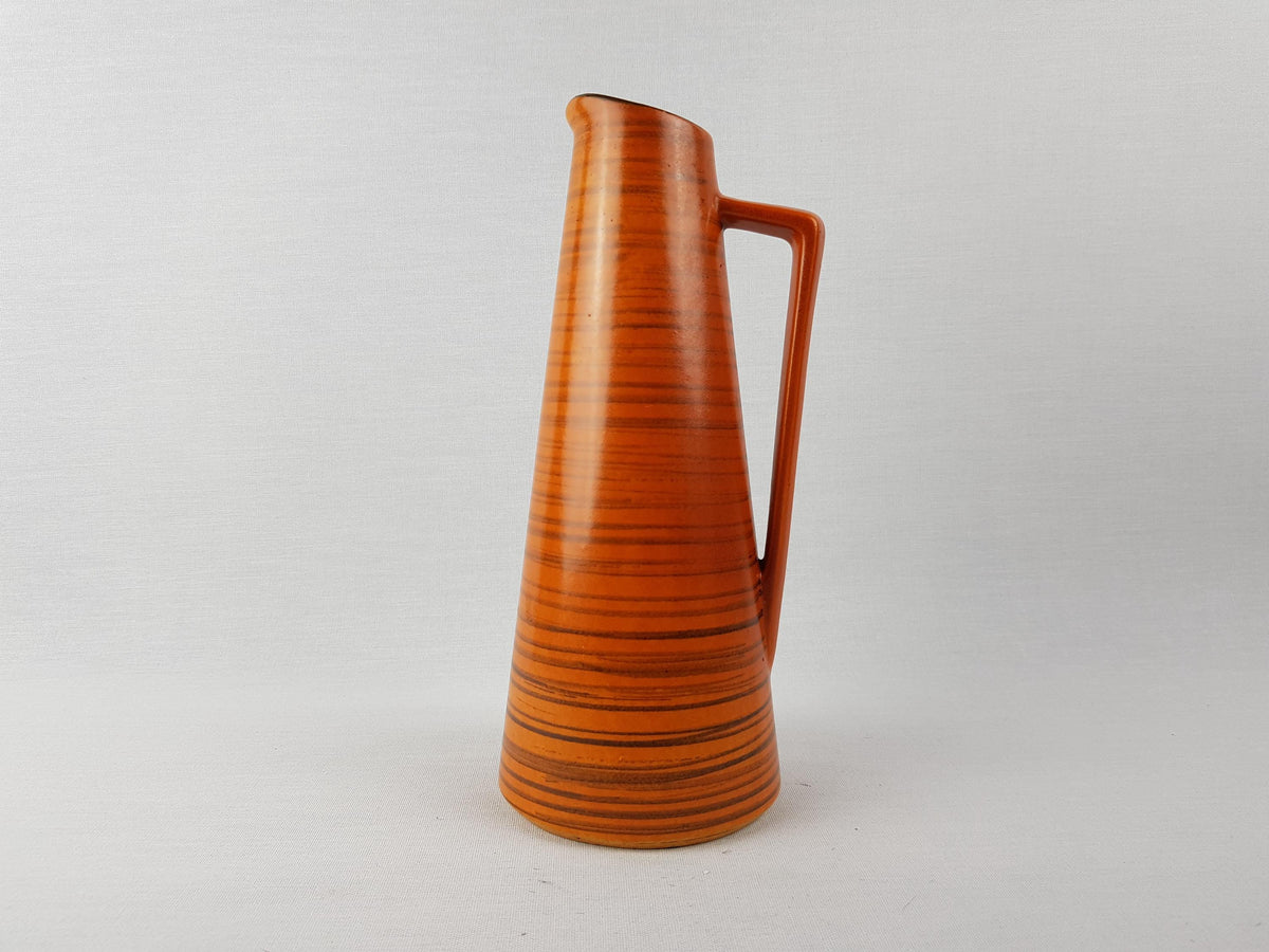 Vintage GERZ Ceramic Vase Terracotta Orange Handled model 2003-22 West German Pottery 1960s