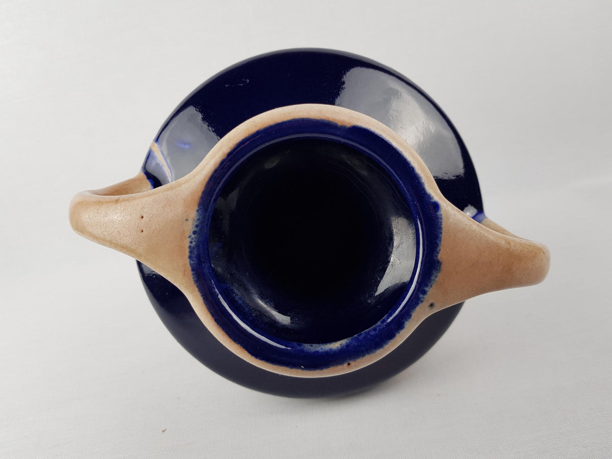 Vintage MAREI KERAMIK Double Handled Blue and Beige Vase with "Caprice" Decor 9302 West German Pottery 1970s