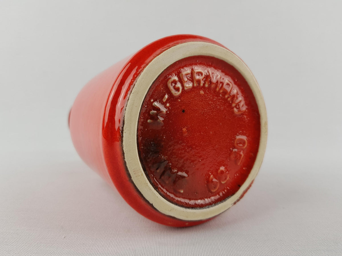 Vintage BAY KERAMIK Red Vase 68 20 West German Pottery 1970s